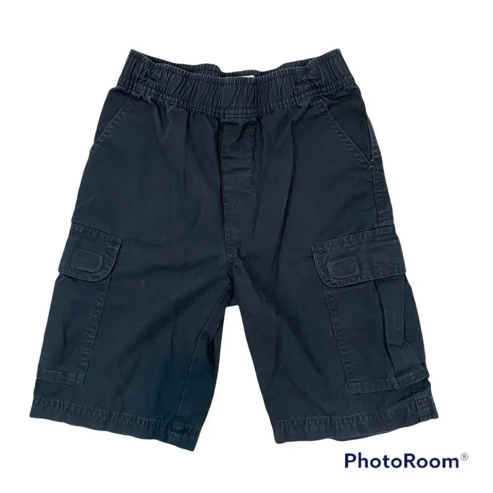 Lot of two Pairs of Boys Childrens Place Black‎ Shorts Both Size 7